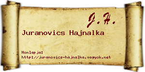 Juranovics Hajnalka névjegykártya